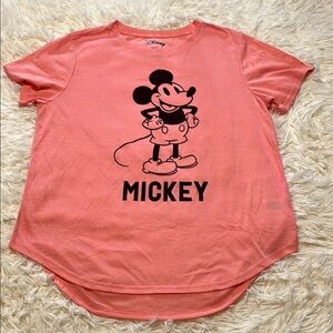 Disney Coral Mickey Mouse Kids T-Shirt